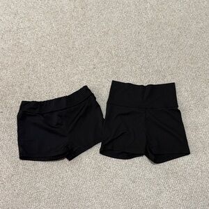 Women's Black Performance Dance Cheer Shorts